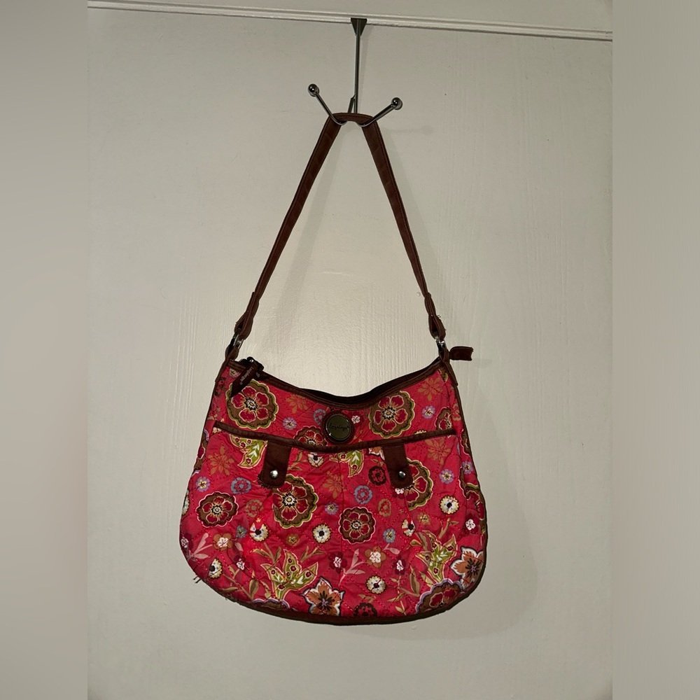 Floral Pink LongaBerger Shoulder Bag โ ๏ธ with issues read below